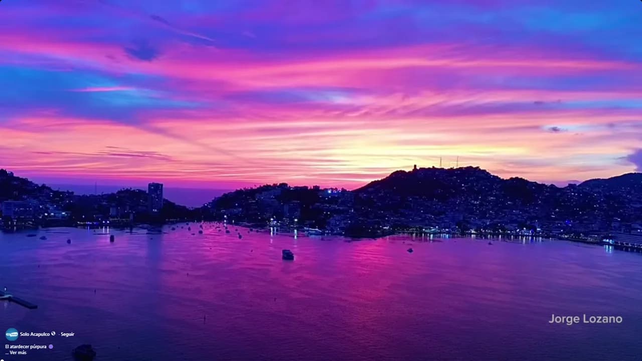 El instante en que Acapulco pinta el cielo para no ser olvidado