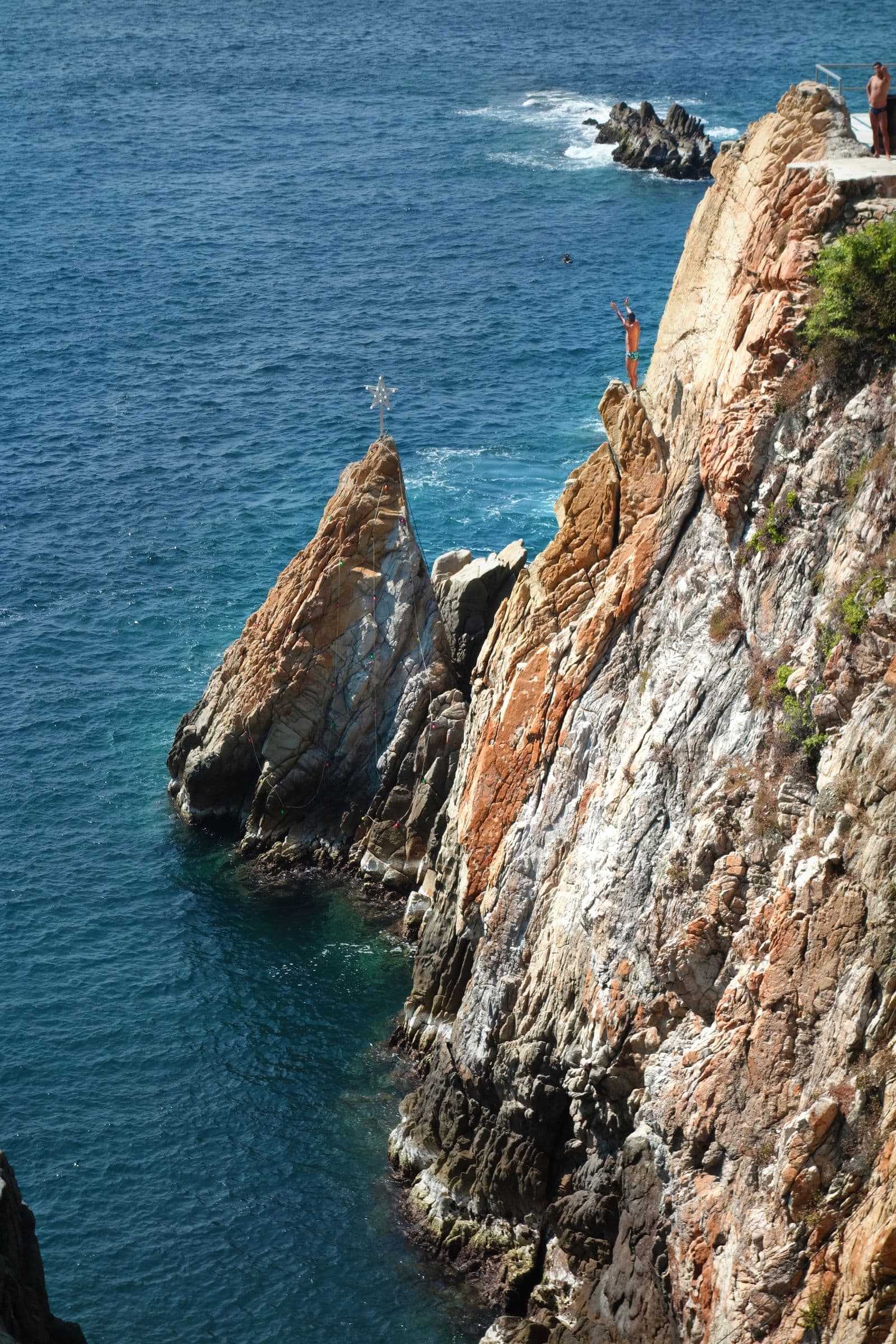 Clavadista en La Quebrada de Acapulco
