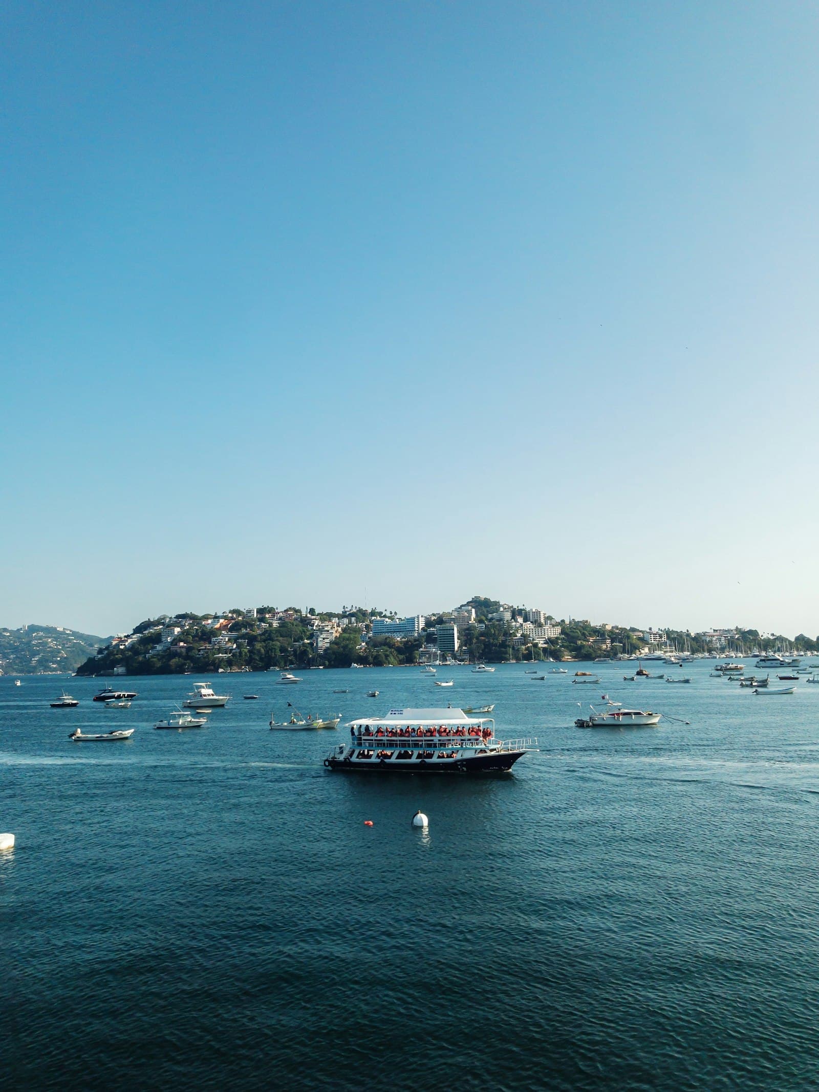 Botes en la bahía de Acapulco