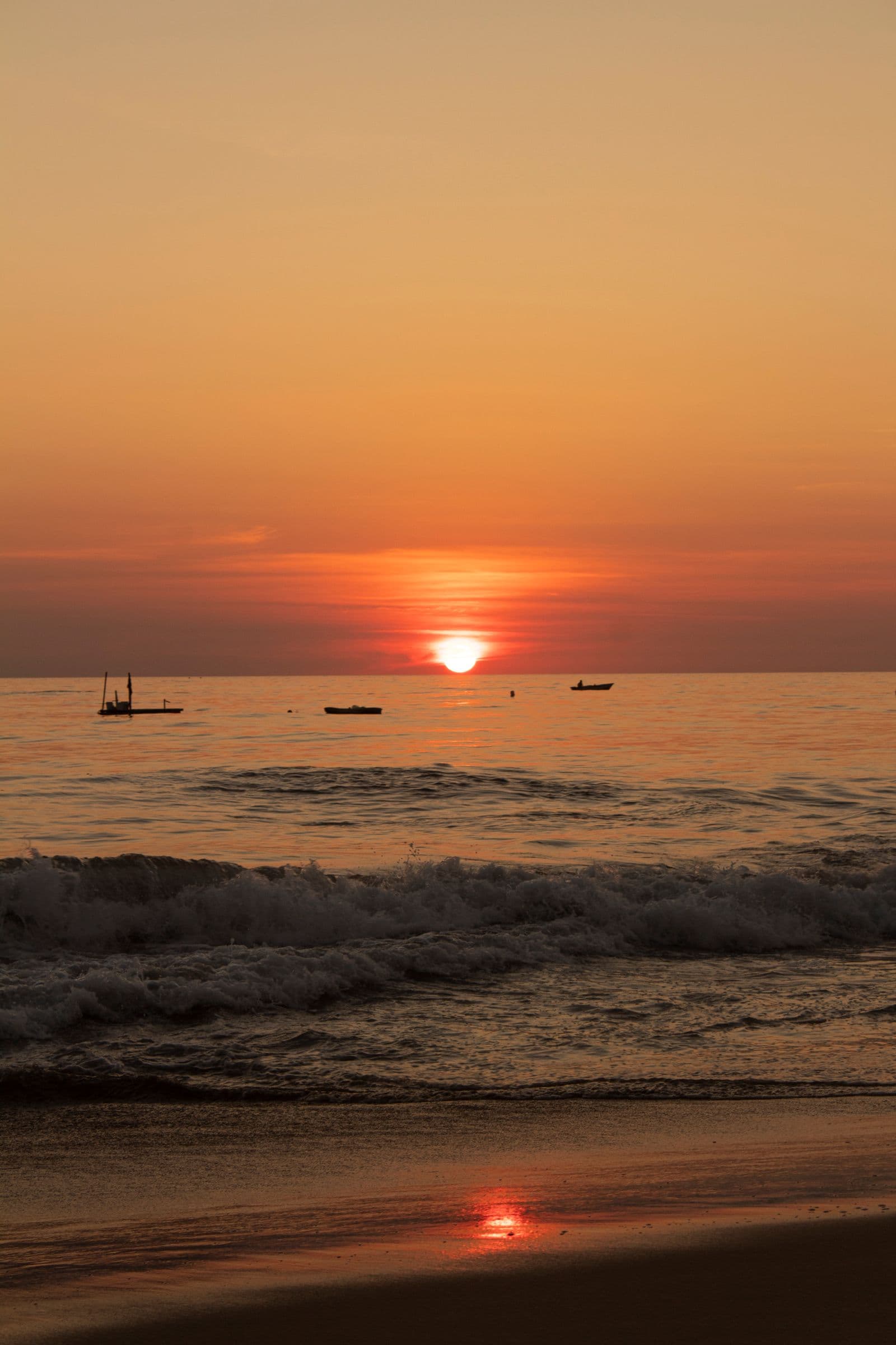Playa de Acapulco al atardecer