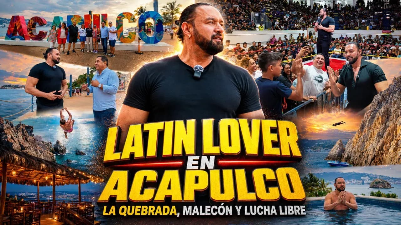 Acapulco revive: Latin Lover presume La Quebrada, el Malecón y la Arena Coliseo como prueba de que el puerto sigue de pie